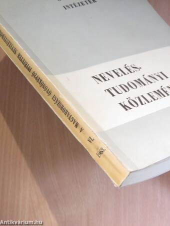 A Magyarországi Óvónőképző Intézetek Neveléstudományi Közleményei 1968. VI.