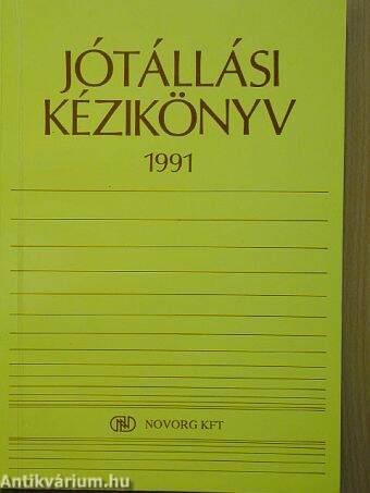 Jótállási kézikönyv 1991