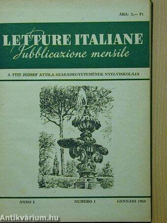 Letture Italiane Pubblicazione mensile 1958/1-6.