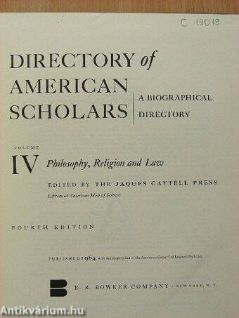 Directory of American Scholars IV.