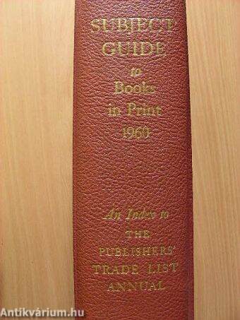 Subject Guide to Books in Print 1960