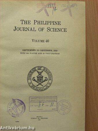 The Philippine Journal of Science 1929.