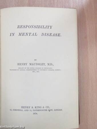 Responsibility in Mental Disease