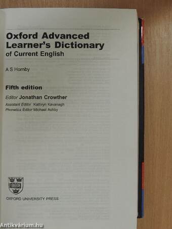 Oxford Advanced Learner's Dictionary of Current English