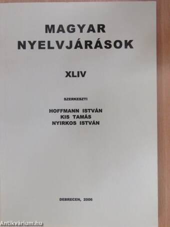 Magyar nyelvjárások XLIV.
