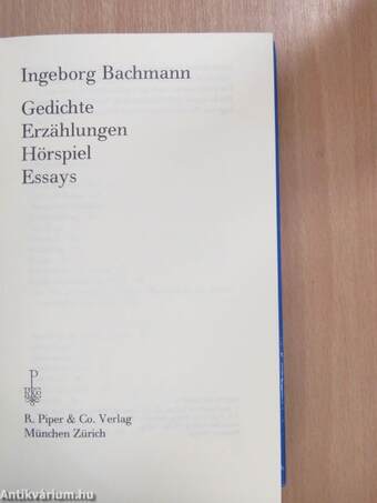 Gedichte/Erzählungen/Hörspiel/Essays