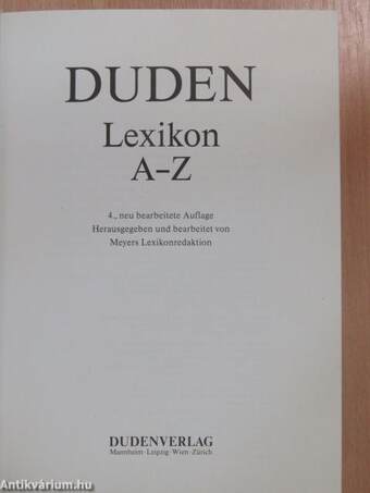 Duden Lexikon A-Z