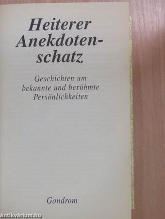 Heiterer Anekdotenschatz