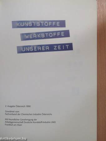 Kunststoffe, werkstoffe, unserer zeit