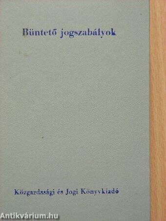 Büntető jogszabályok