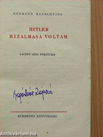 Hitler bizalmasa voltam