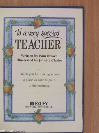 To a very special teacher