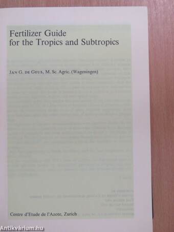 Fertilizer Guide for the Tropics and Subtropics