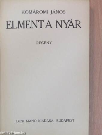 Elment a nyár