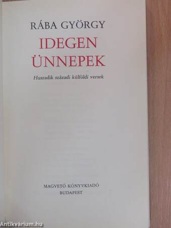 Idegen ünnepek