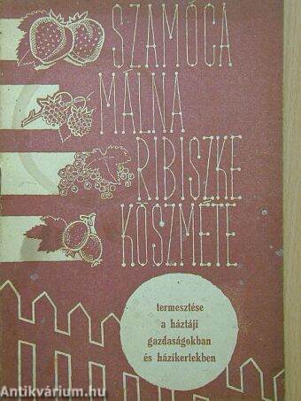 Szamóca, málna, ribiszke, köszméte termesztése a háztáji gazdaságokban és házikertekben