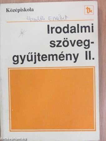 Irodalmi szöveggyűjtemény II.