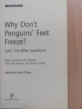 Why Don't Penguins' Feet Freeze?