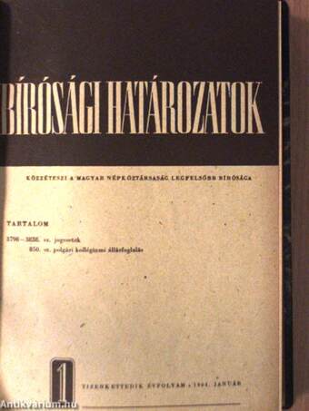 Bírósági határozatok 1964. január-december