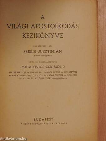 A világi apostolkodás kézikönyve