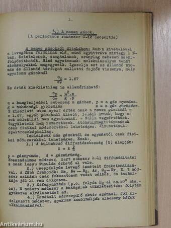 Az általános kémiai előadások vezérfonala/A szervetlen kémiai előadások vezérfonala I./Kémiai előadássorozat