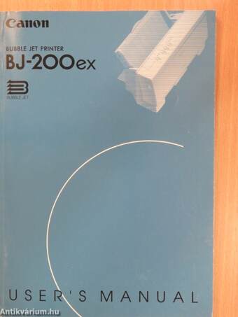 Canon Bubble Jet Printer BJ-200ex User's Manual