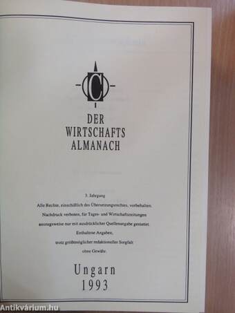 Der Wirtschafts Almanach 1993