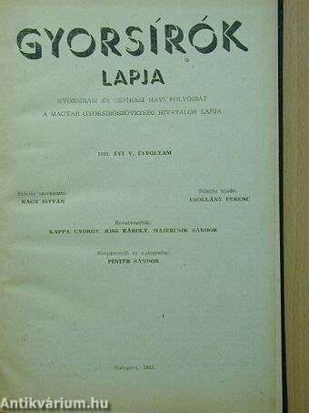 Gyorsírók lapja 1955. január-december