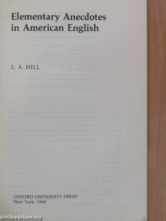 Elementary Anecdotes in American English