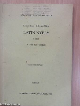 Latin nyelv I.