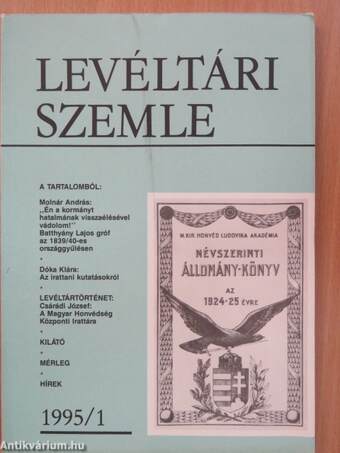 Levéltári Szemle 1995/1-4.