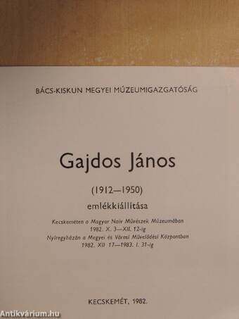 Gajdos János emlékkiállítása