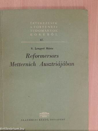 Reformersors Metternich Ausztriájában