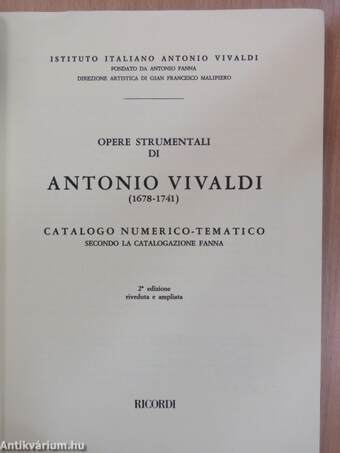 Opere Strumentali di Antonio Vivaldi