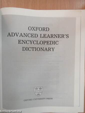 Oxford Advanced Learner's Encyclopedic Dictionary