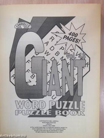 Giant Word Puzzle - Puzzle Book 48.