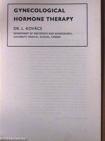 Gynecological hormone therapy