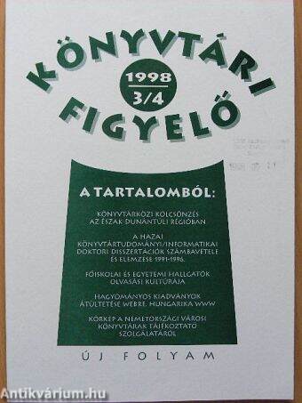 Könyvtári Figyelő 1998/3-4.