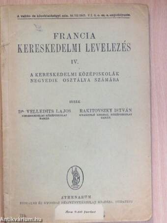 Francia kereskedelmi levelezés IV.