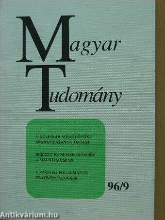 Magyar Tudomány 1996. szeptember