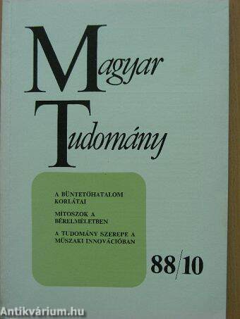 Magyar Tudomány 1988. október