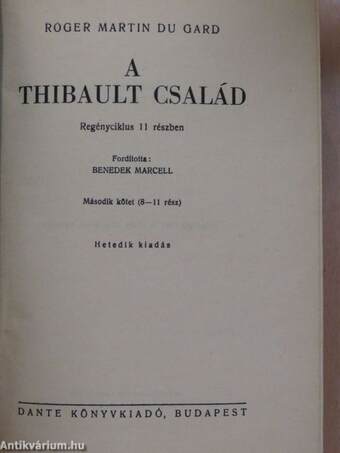 A Thibault család I-II.