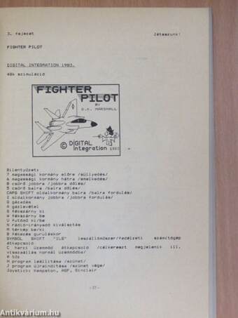 Sinclair Spectrum játék és program I.