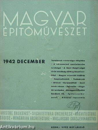 Magyar Épitőművészet 1942. december