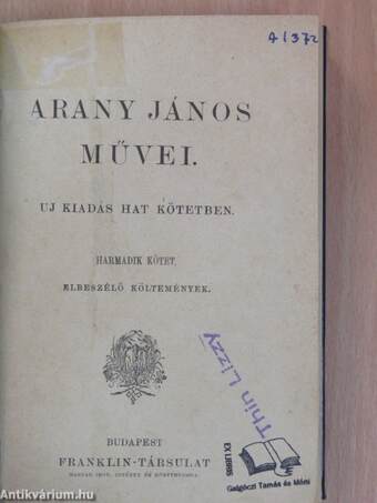 Arany János művei III.