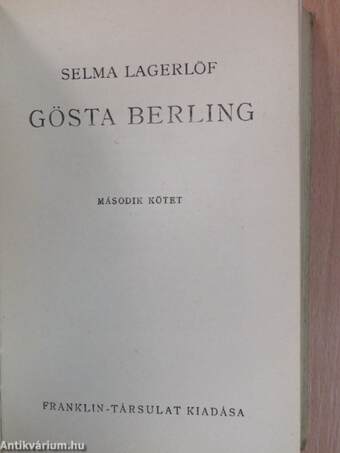 Gösta Berling I-II.