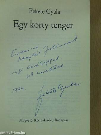 Egy korty tenger (dedikált példány)