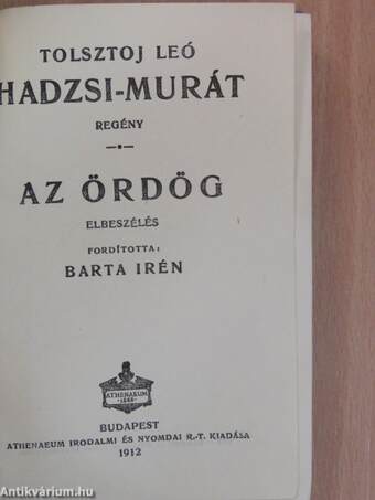 Hadzsi-Murát/Az ördög