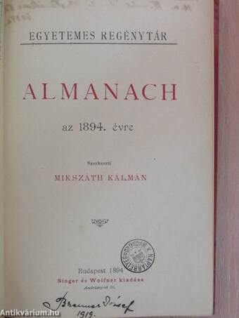 Almanach az 1894. évre