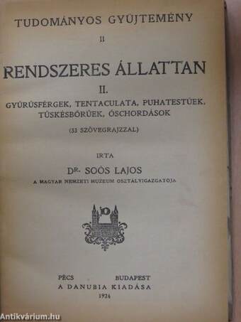 Rendszeres állattan II.